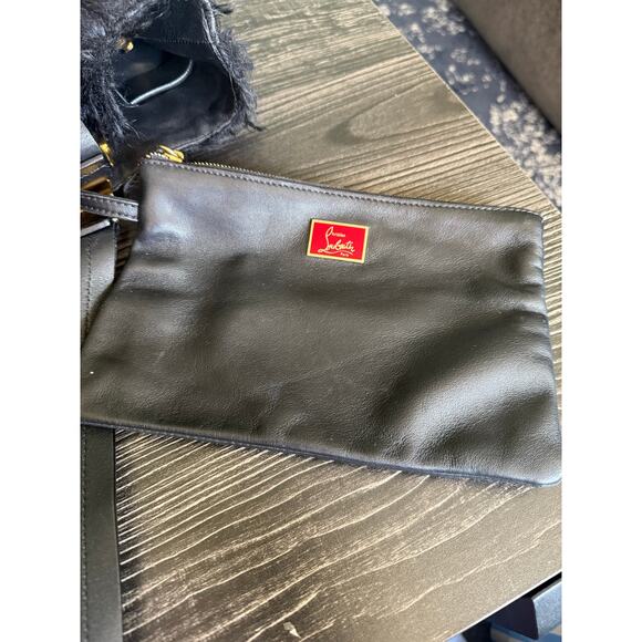 Vintage Christian Louboutin Paris Furry Leather Shoulder Bag - Picture 5 of 9